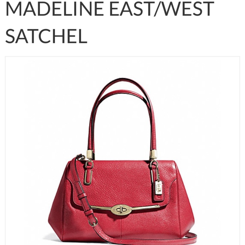 Coach Madison Madeline East west  Satchel - Red